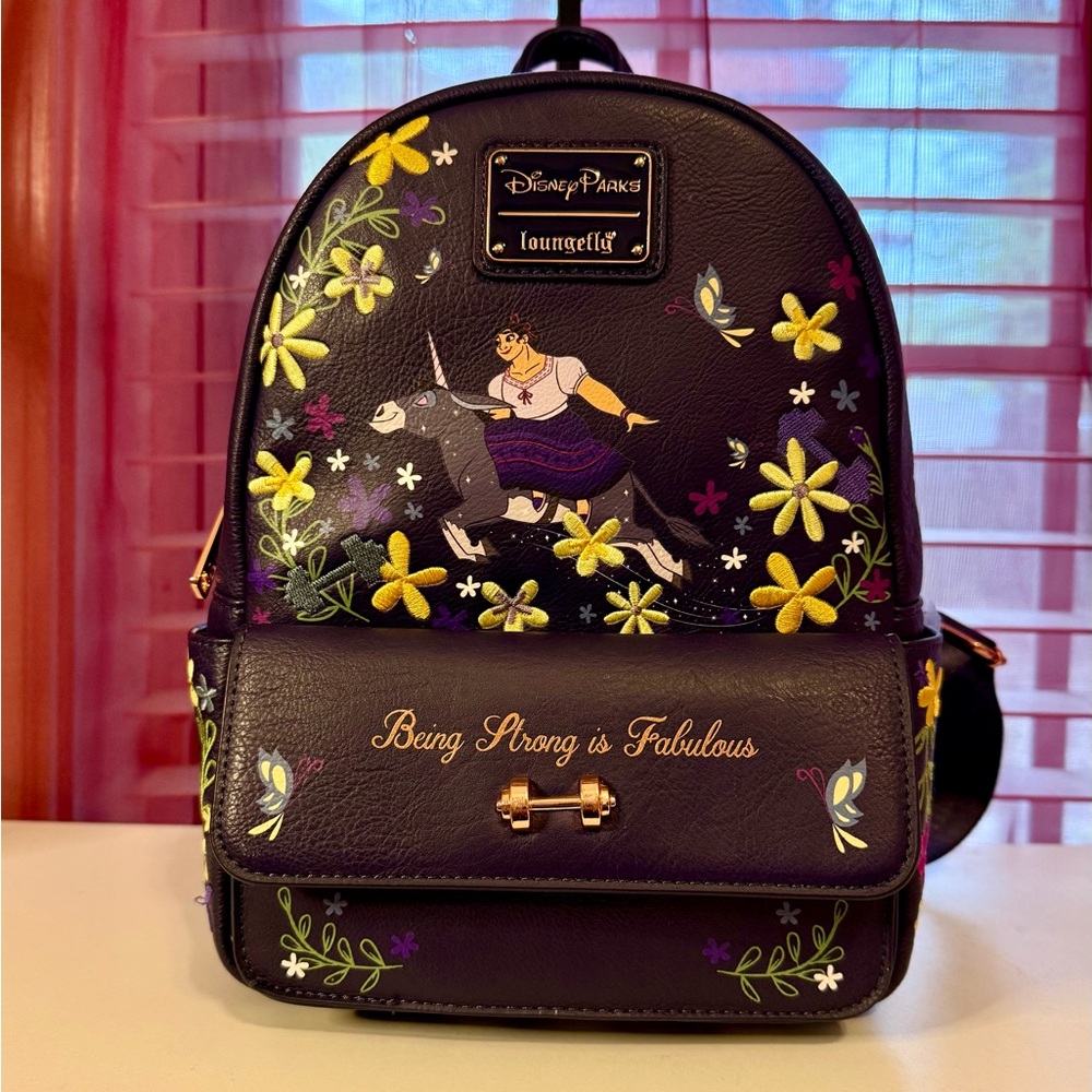 Disney Parks Exclusive Loungefly Encanto Luisa Madrigal Mini Backpack